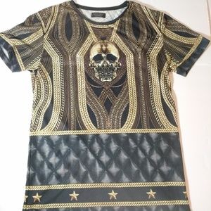 Zara Man Cuban Link Chain Design T-shirt